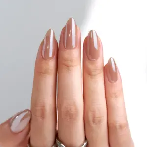 Mocha Glow – Almond Press On Nails